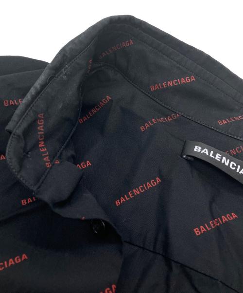 BALENCIAGA（バレンシアガ）BALENCIAGA (バレンシアガ) 534332 TBL96　ボタンダウンシャツ ブラック サイズ:38の古着・服飾アイテム
