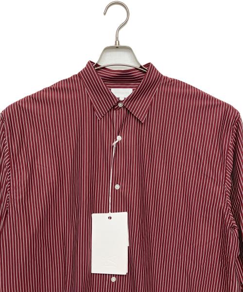 KANEMASA PHIL.（カネマサフィル）KANEMASA PHIL. (カネマサフィル) 46G MODEST STRIPE SHIRT レッド サイズ:XLの古着・服飾アイテム