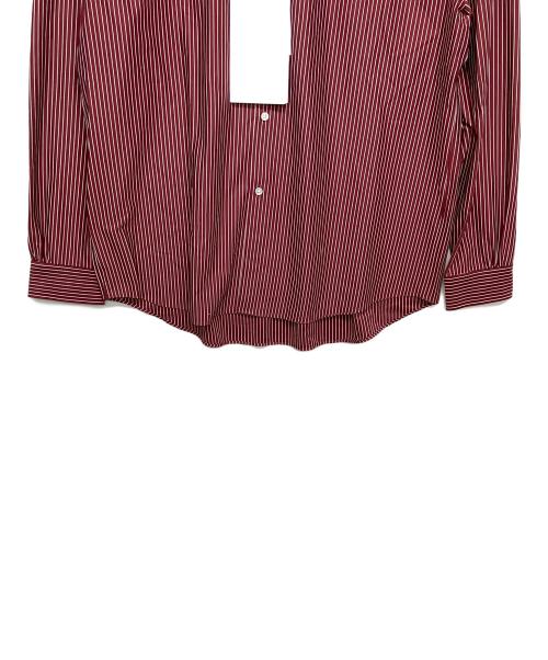 KANEMASA PHIL.（カネマサフィル）KANEMASA PHIL. (カネマサフィル) 46G MODEST STRIPE SHIRT レッド サイズ:XLの古着・服飾アイテム