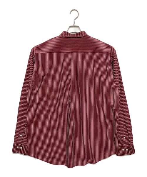 KANEMASA PHIL.（カネマサフィル）KANEMASA PHIL. (カネマサフィル) 46G MODEST STRIPE SHIRT レッド サイズ:XLの古着・服飾アイテム