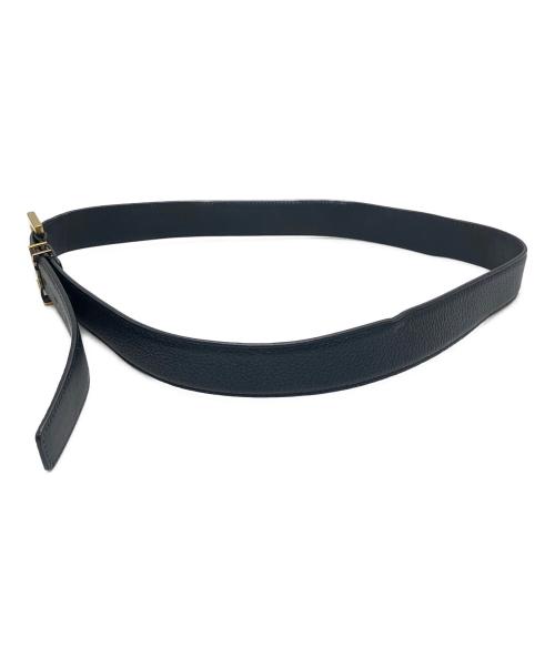 Yves Saint Laurent（イヴサンローラン）Yves Saint Laurent (イヴサンローラン) レザーベルト ブラックの古着・服飾アイテム