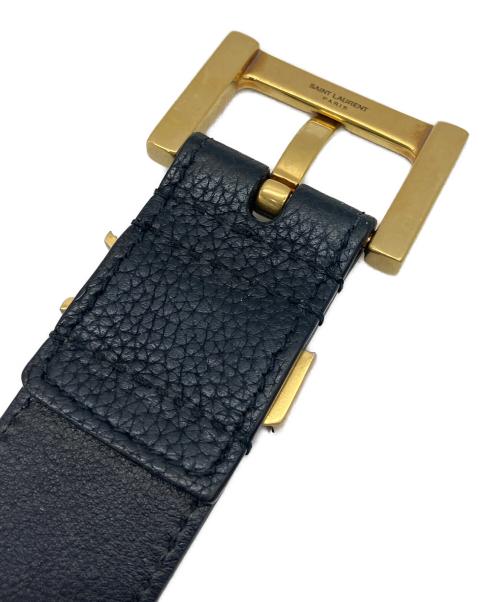 Yves Saint Laurent（イヴサンローラン）Yves Saint Laurent (イヴサンローラン) レザーベルト ブラックの古着・服飾アイテム