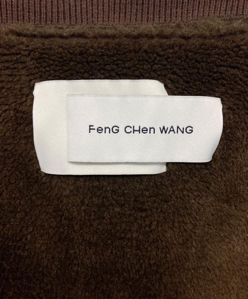 FenG CHen WANG（フェンチェンワン）FENG CHEN WANG (フェンチェンワン) スタッズ　ジップアップジャケット ブラウン サイズ:Lの古着・服飾アイテム