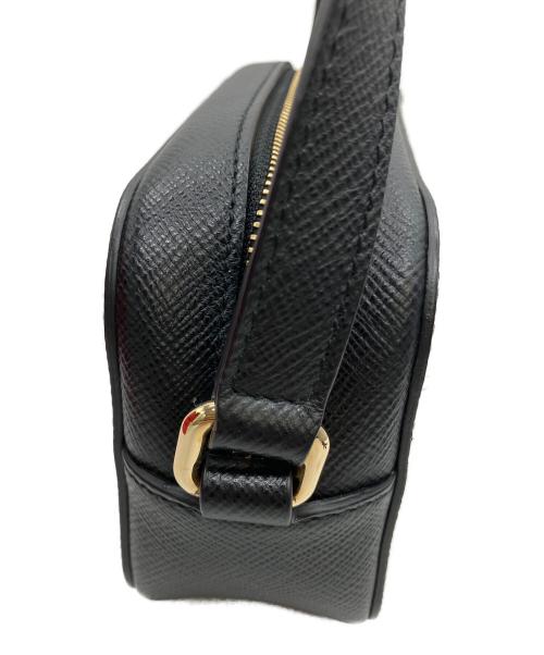 SMYTHSON（スマイソン）SMYTHSON (スマイソン) ミニクロスボディバッグ ブラックの古着・服飾アイテム