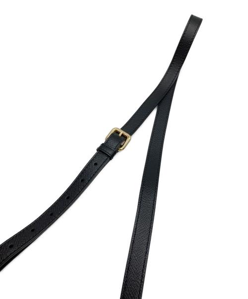SMYTHSON（スマイソン）SMYTHSON (スマイソン) ミニクロスボディバッグ ブラックの古着・服飾アイテム