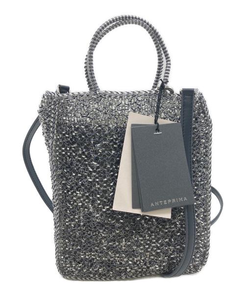 ANTEPRIMA（アンテプリマ）ANTEPRIMA (アンテプリマ) アデッソ スモール ショルダーバッグ ネイビー×シルバーの古着・服飾アイテム