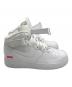 中古・古着 NIKE (ナイキ) SUPREME (シュプリーム) NIKE AIR FORCE 1 MID / SUPREME スニーカー ホワイト サイズ:27cm：22000円