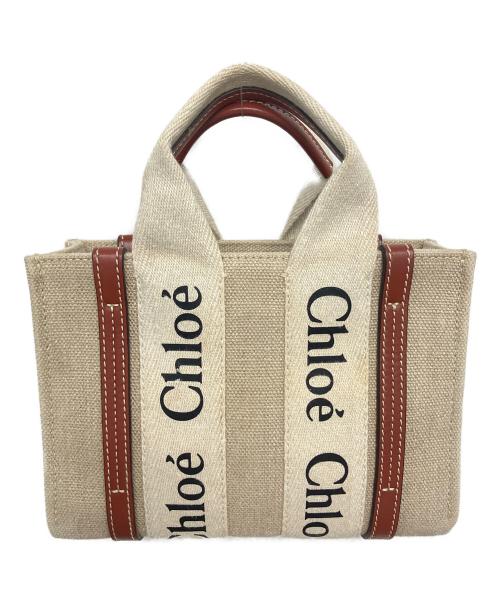 Chloe（クロエ）Chloe (クロエ) WOODYスモールトートバッグ ブラウンの古着・服飾アイテム