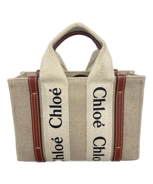 Chloe（クロエ）Chloe (クロエ) WOODYスモールトートバッグ ブラウンの古着・服飾アイテム