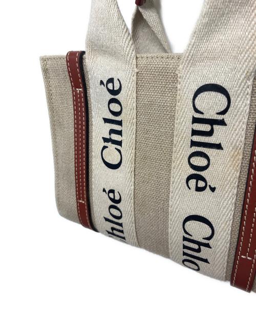 Chloe（クロエ）Chloe (クロエ) WOODYスモールトートバッグ ブラウンの古着・服飾アイテム
