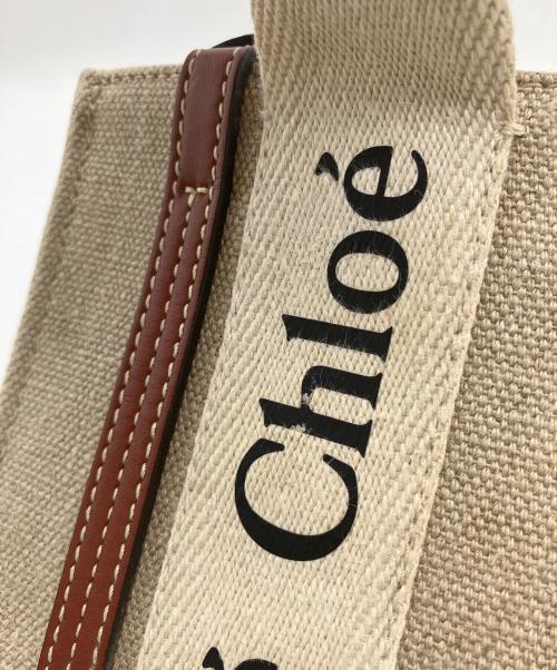 Chloe（クロエ）Chloe (クロエ) WOODYスモールトートバッグ ブラウンの古着・服飾アイテム