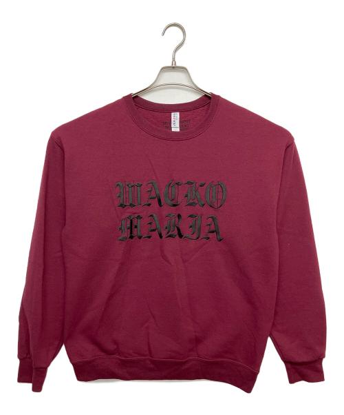 JERZEES（ジャージーズ）JERZEES (ジャージーズ) WACKO MARIA (ワコマリア) クルーネックスウェット　22AW ロゴ刺繍 ボルドー サイズ:Mの古着・服飾アイテム