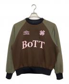 UMBRO×BoTT×BEAMS Tアンブロ×ボット×ビームス ティー）の古着「75-13-0572-493　24SS　Sweatshirt」｜ブラウン×カーキ