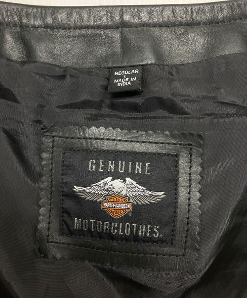 HARLEY-DAVIDSON（ハーレーダビッドソン）HARLEY-DAVIDSON (ハーレーダビッドソン) 97010-21VM　レザーベスト ブラック サイズ:Lの古着・服飾アイテム