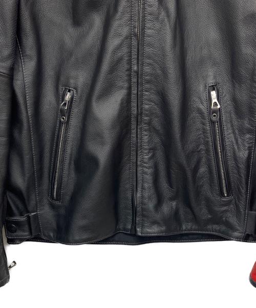 DUCATI（ドゥカティ）DUCATI (ドゥカティ) レザージャケット ブラック×レッド サイズ:Lの古着・服飾アイテム