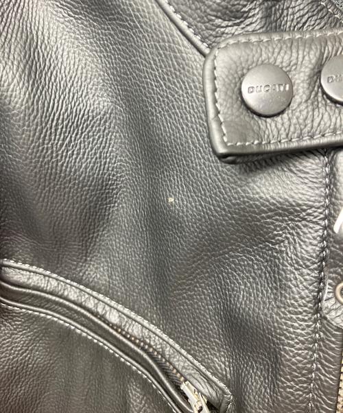 DUCATI（ドゥカティ）DUCATI (ドゥカティ) レザージャケット ブラック×レッド サイズ:Lの古着・服飾アイテム