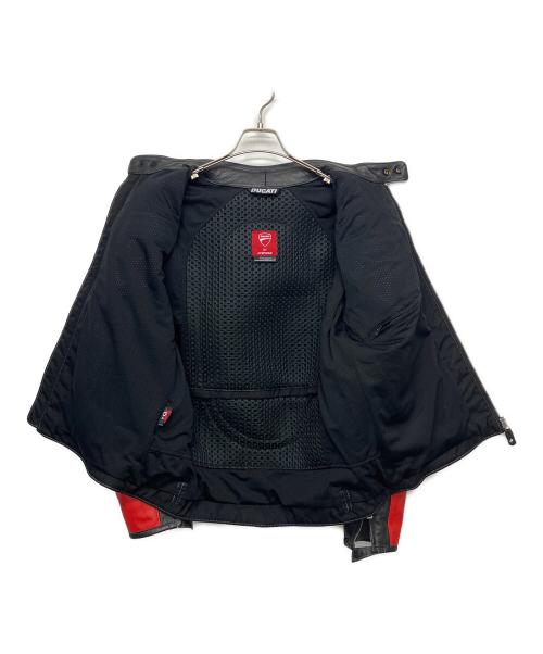 DUCATI（ドゥカティ）DUCATI (ドゥカティ) レザージャケット ブラック×レッド サイズ:Lの古着・服飾アイテム