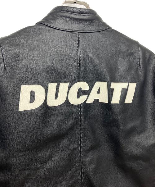 DUCATI（ドゥカティ）DUCATI (ドゥカティ) レザージャケット ブラック×レッド サイズ:Lの古着・服飾アイテム