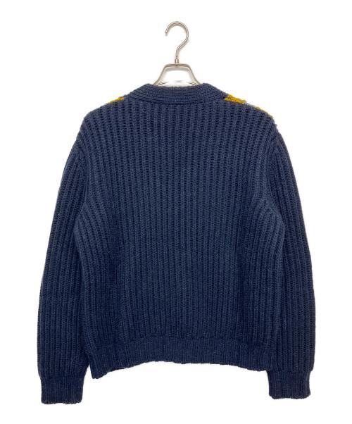 DSQUARED2（ディースクエアード）DSQUARED2 (ディースクエアード) S71HA1112S17829　ニットカーディガン ネイビー×イエロー サイズ:Mの古着・服飾アイテム
