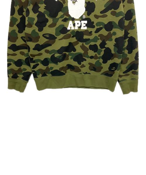 A BATHING APE（アベイシングエイプ）A BATHING APE (アベイシングエイプ) 001SWM301009M　スウェット グリーン サイズ:Mの古着・服飾アイテム