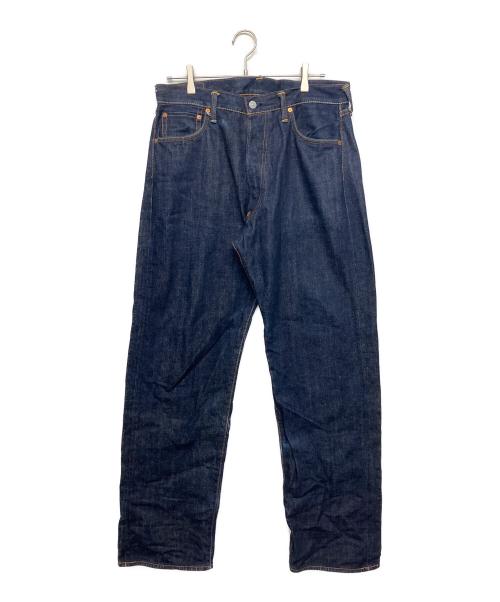 EVISU（エヴィス）EVISU (エヴィス) 2001　ビッグ音ペイントデニムパンツ インディゴ サイズ:86cm (W34)の古着・服飾アイテム
