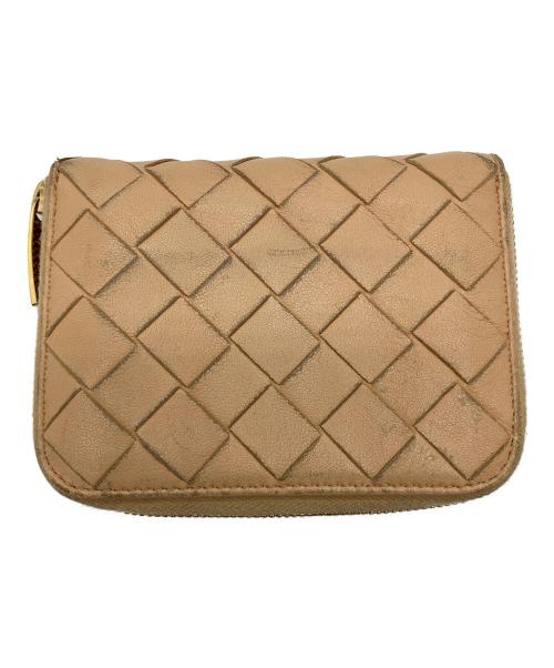 BOTTEGA VENETA（ボッテガベネタ）BOTTEGA VENETA (ボッテガベネタ) コンパクトウォレット ベージュの古着・服飾アイテム