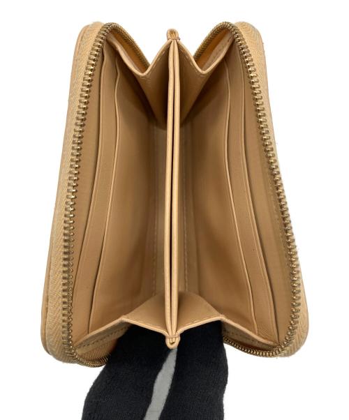 BOTTEGA VENETA（ボッテガベネタ）BOTTEGA VENETA (ボッテガベネタ) コンパクトウォレット ベージュの古着・服飾アイテム