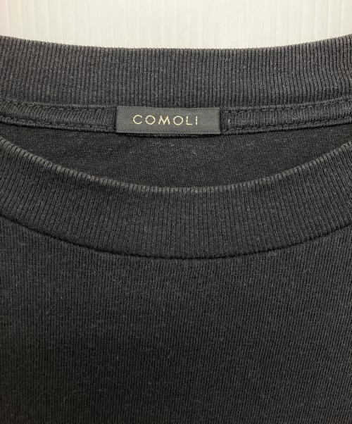 COMOLI（コモリ）COMOLI (コモリ) コットンジャージ 半袖Tシャツ ブラック サイズ:４の古着・服飾アイテム