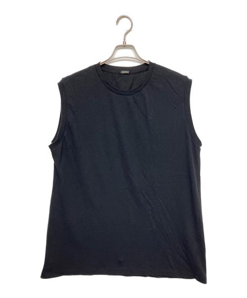 COMOLI（コモリ）COMOLI (コモリ) B01-05037　コットンメッシュ ノースリーブ ブラック サイズ:4の古着・服飾アイテム