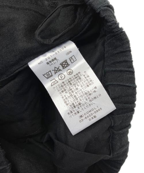 COMOLI（コモリ）COMOLI (コモリ) カナパ ドローストリングパンツ ブラック サイズ:３の古着・服飾アイテム