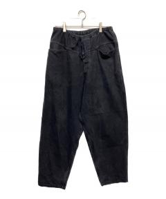 中古・古着通販】COMOLI (コモリ) ブラックドリル 6Pパンツ ブラック