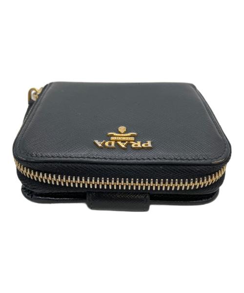 PRADA（プラダ）PRADA (プラダ) 2つ折り財布 ブラックの古着・服飾アイテム