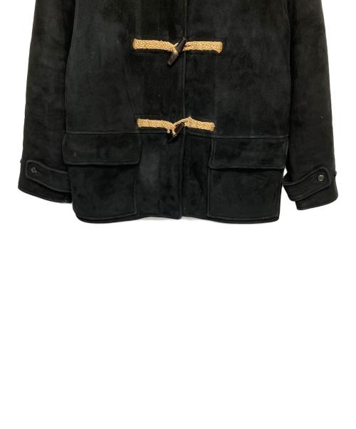 RALPH LAUREN（ラルフローレン）RALPH LAUREN (ラルフローレン) スウェード ダッフルコート ブラック サイズ:Mの古着・服飾アイテム