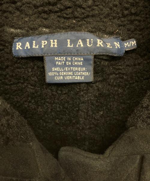 RALPH LAUREN（ラルフローレン）RALPH LAUREN (ラルフローレン) スウェード ダッフルコート ブラック サイズ:Mの古着・服飾アイテム