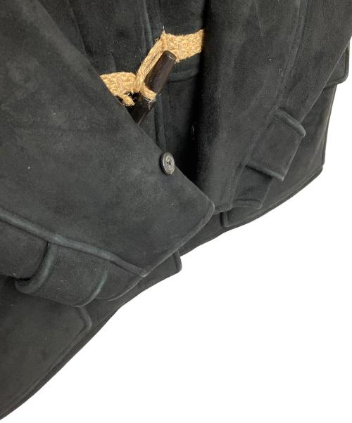 RALPH LAUREN（ラルフローレン）RALPH LAUREN (ラルフローレン) スウェード ダッフルコート ブラック サイズ:Mの古着・服飾アイテム