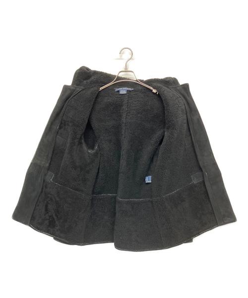 RALPH LAUREN（ラルフローレン）RALPH LAUREN (ラルフローレン) スウェード ダッフルコート ブラック サイズ:Mの古着・服飾アイテム