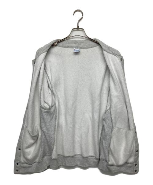 Champion REVERSE WEAVE（チャンピオン リバース ウィーブ）Champion REVERSE WEAVE (チャンピオン リバース ウィーブ) スナップカーディガン　90s 刺繍タグ グレー サイズ:Mの古着・服飾アイテム