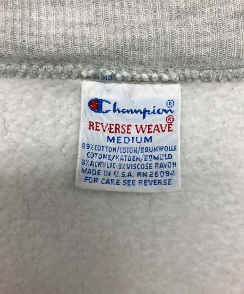 Champion REVERSE WEAVE（チャンピオン リバース ウィーブ）Champion REVERSE WEAVE (チャンピオン リバース ウィーブ) スナップカーディガン　90s 刺繍タグ グレー サイズ:Mの古着・服飾アイテム