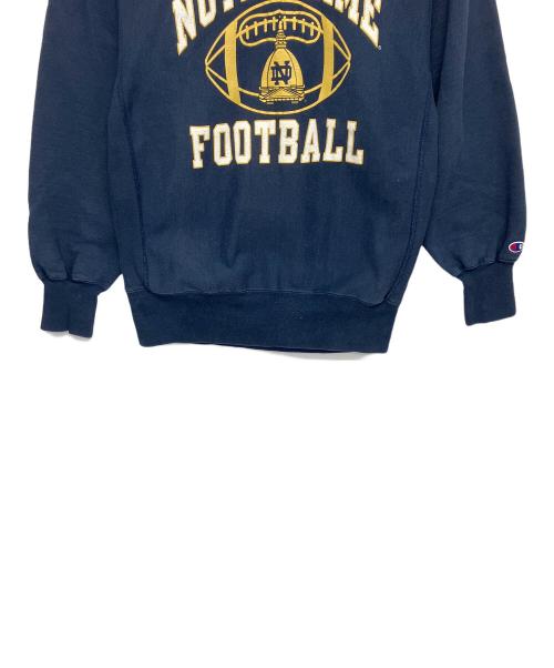Champion（チャンピオン）Champion (チャンピオン) 3段プリント　90s 刺繍タグ　リバースウィーブスウェット ネイビー サイズ:XLの古着・服飾アイテム