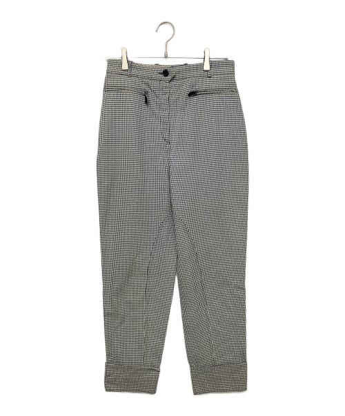 HERMES（エルメス）HERMES (エルメス) 千鳥格子　スラックス ブラック×ホワイト サイズ:40の古着・服飾アイテム