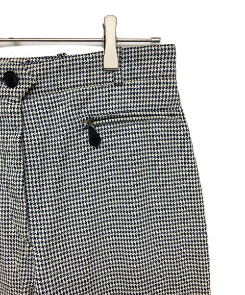 HERMES（エルメス）HERMES (エルメス) 千鳥格子　スラックス ブラック×ホワイト サイズ:40の古着・服飾アイテム