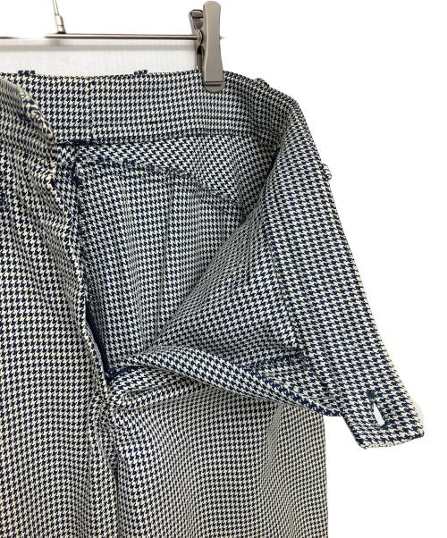 HERMES（エルメス）HERMES (エルメス) 千鳥格子　スラックス ブラック×ホワイト サイズ:40の古着・服飾アイテム