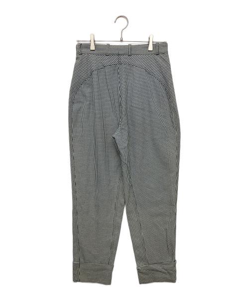 HERMES（エルメス）HERMES (エルメス) 千鳥格子　スラックス ブラック×ホワイト サイズ:40の古着・服飾アイテム