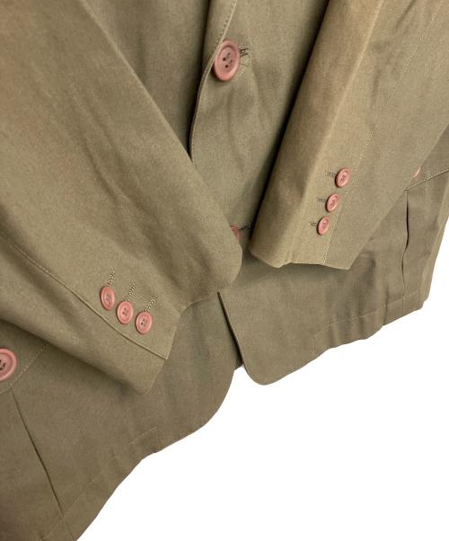 ISSEY MIYAKE（イッセイミヤケ）ISSEY MIYAKE (イッセイミヤケ) LG33237　80s 筆タグ　テーラードジャケット オリーブ サイズ:Mの古着・服飾アイテム