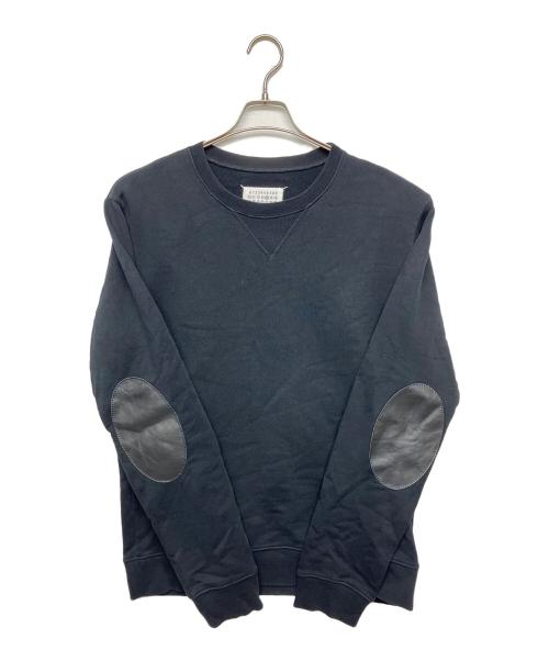 Maison Margiela（メゾンマルジェラ）Maison Margiela (メゾンマルジェラ) エルボーパッチスウェット ブラック サイズ:50の古着・服飾アイテム