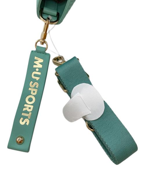 M U SPORTS（エムユースポーツ）M U SPORTS (エムユースポーツ) デュアルレザービジューロイヤルハンドバック ミントグリーンの古着・服飾アイテム