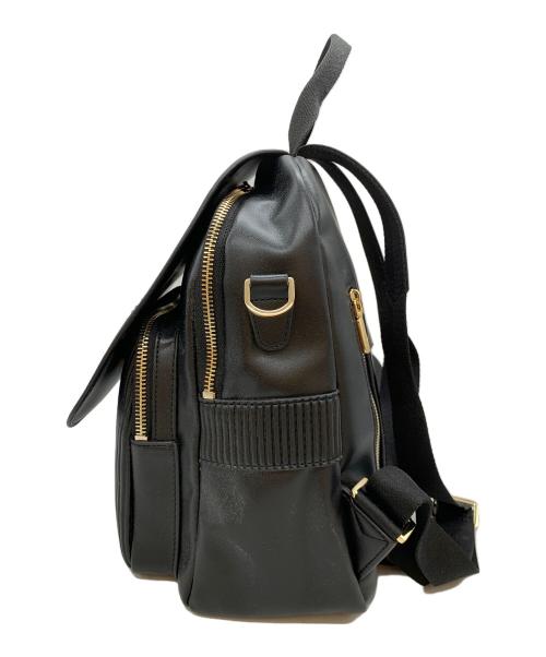 M U SPORTS（エムユースポーツ）M U SPORTS (エムユースポーツ) デュアルレザービジューロイヤルバックパック ブラックの古着・服飾アイテム