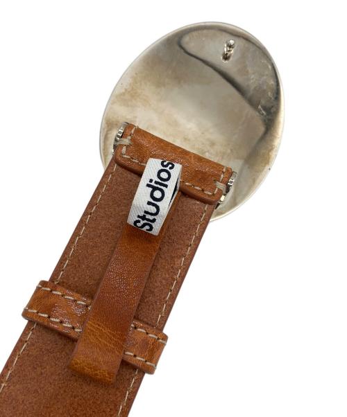 Acne studios（アクネ ストゥディオズ）Acne studios (アクネ ストゥディオズ) カメオレザーベルト ブラウンの古着・服飾アイテム