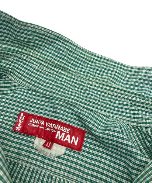 JUNYA WATANABE（ジュンヤワタナベ）JUNYA WATANABE (ジュンヤワタナベ) LEVI'S (リーバイス) 半袖シャツ グリーン サイズ:SSの古着・服飾アイテム