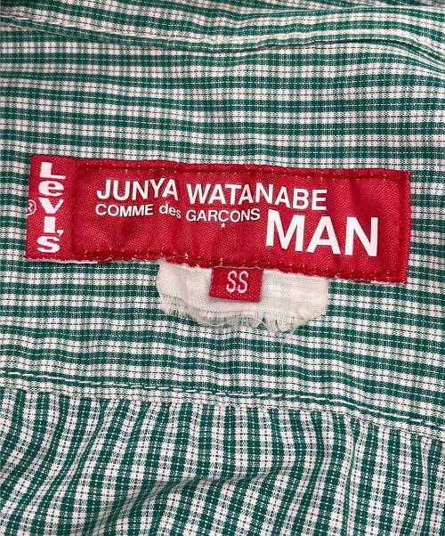 JUNYA WATANABE（ジュンヤワタナベ）JUNYA WATANABE (ジュンヤワタナベ) LEVI'S (リーバイス) 半袖シャツ グリーン サイズ:SSの古着・服飾アイテム